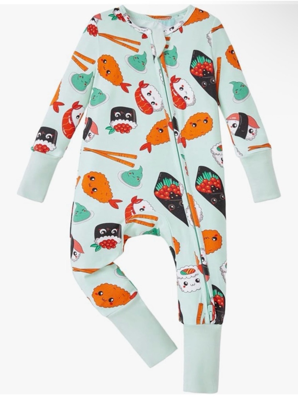 PATPAT Bamboo Viscose Baby Pajama, Romper N Footie, Sushi print